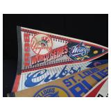 SIGNED GAME BALL, VINTAGE SPORTS PENNANTS AND MEMORABILIA