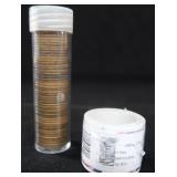 UNOPENED ROLL OF "FOREVER" STAMPS / WHEAT PENNIES