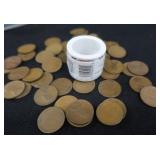 UNOPENED ROLL OF "FOREVER" STAMPS / WHEAT PENNIES