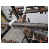 ROLLING RACK WITH 18 ASSORTED SIZED WOOD CLAMPS