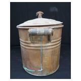 ANTIQUE COPPER BOILER WITH LID