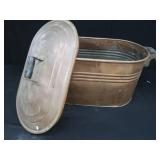 ANTIQUE COPPER BOILER WITH LID