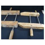 4 VINTAGE HAND SCREW CLAMPS