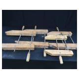 4 VINTAGE HAND SCREW CLAMPS