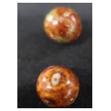 VINTAGE MARBLES / BLUE BALL IDEAL LIDDED JAR