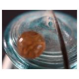 VINTAGE MARBLES / BLUE BALL IDEAL LIDDED JAR