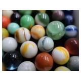 VINTAGE MARBLES / BLUE BALL IDEAL LIDDED JAR