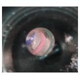 VINTAGE MARBLES / BLUE BALL IDEAL LIDDED JAR