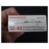 COLLECTIBLE JOHN WAYNE COMMEMORATIVE .32-40 RIFLE CARTRIDGES