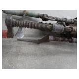4  LONG HEAVY DUTY PIPE CLAMPS.