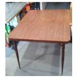 Vintage Wood Look Laminate Table with leaf (2) Wood, Grey Tones