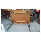 Vintage Wood Look Laminate Table with leaf (2) Wood, Grey Tones