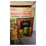 Coleman Lantern and Portable Coffee Maker.