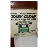 Vintage lot Jewelry Box, Hairdryer, Munster and Oyster Fryer, Salad Maker. Thermos (5)