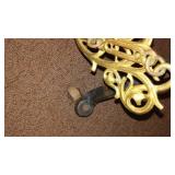 Antique Bible Stand and Hanging Candle Holder (heavy).