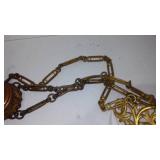 Antique Bible Stand and Hanging Candle Holder (heavy).