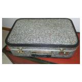 Wood Footlocker and Vintage Suitcases (2) American Tourister Air Luggage.