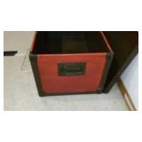 Wood Footlocker and Vintage Suitcases (2) American Tourister Air Luggage.