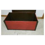 Wood Footlocker and Vintage Suitcases (2) American Tourister Air Luggage.