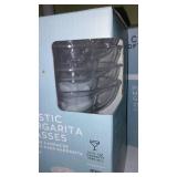 NEW Cofton Plastic Margarita Glasses (20 ct) Clear