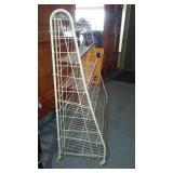 6 Teir Rolling Metal Display Rack.