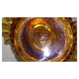 Vintage Fenton Hobnail Glass Basket and Bowl Vase.