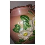 Antique Roseville Pottery White Rose Vase.