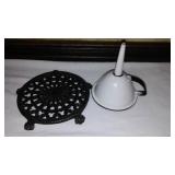 Vintage Décor Items, Scale, Wet Tape Dispenser, Funnels (Coleman) and more.