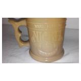 Vintage Pyrex Cicus Cup and 1980s What a Burger Mug.