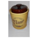 Vintage Stoneware Canister Set. (3 pcs with covers)