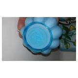 Vintage Fenton and More. Hobnail Perfume Jar, Ruffle Edge vase.