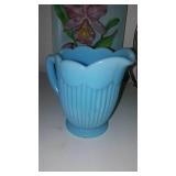 Vintage Fenton and More. Hobnail Perfume Jar, Ruffle Edge vase.