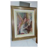 Young Girls at the Piano, Renoir Reproduction Framed in Glass, Mirror