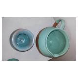Vintage MCM Aqua Turquoise Camark Pottery Planter and more.