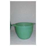 Fire King Jadeite Rainbow Green Pitcher.