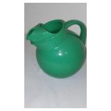 Fire King Jadeite Rainbow Green Pitcher.