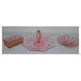 Anchor Hocking, Pink Depression Glass, Refrigerator Dish Argyle Co-op.