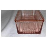 Anchor Hocking, Pink Depression Glass, Refrigerator Dish Argyle Co-op.