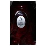 Fenton Ruby Red Pedestal Covered Dish and Bell.