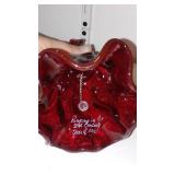 Fenton Ruby Red Pedestal Covered Dish and Bell.