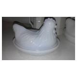 Hazel Atlas Nesting Hen (2) and Pitchers.