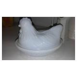 Hazel Atlas Nesting Hen (2) and Pitchers.