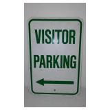 Visitor Parking Metal Sign.
