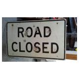 Road Closed Metal Sign.