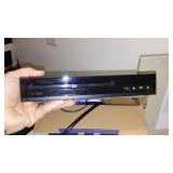 Onn DVD Player and Security Multi outlet 12 VDC power Supply.