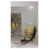 Onn DVD Player and Security Multi outlet 12 VDC power Supply.