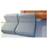 Folding Sofa Bed Chair with Pillow, Convertible Fold Out Chair Bed Sleeper, Foam Floor Mattress (2