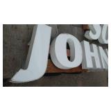 Lighted Johnson Sign