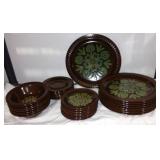 Crown Royal Stone Ware, Kashmir Rare Flower Pattern ( Setting For 8).