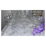 Lighted Indoor/Outdoor Arch, Stemware And Florals.